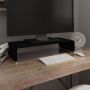 TV stovas/monitoriaus pakyla, juodas stiklas, 60x25x11 cm