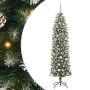 Dirbtinis lieknas Kalėdų medis su 300 LED Žalia ir balta 180 cm