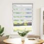 Zebra žaliuzė, 70,9x120 cm, audinys, plotis 66,7 cm, baltos spalvos