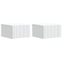 Sieninis naktinis staliukas 2 pcs Balta 33 x 34,5 x 20 cm