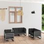 Sodo komplektas su pagalvėlėmis, 6 dalių, pušies masyvas