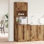 Virtuvės bufetai su lentyna 2 pcs Senas medis 60 x 50 x 180 cm