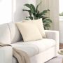 Sofa Pagalvės 2 pcs Kreminė 45 x 45 cm Kordūrinis audinys