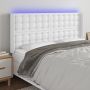 Galvūgalis su LED, baltos spalvos, 183x16x118/128 cm