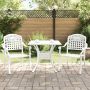Sodo stalo komplektas 3 pcs Balta Liejamasis aliuminis