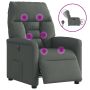 Elektrinis masažinis krėslas, tamsiai pilkas, audinys
