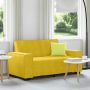 Dvivietė sofa, geltona, 160x78x84 cm, aksomas