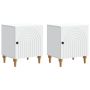 Šalia lovos spintelė 2 pcs Balta 43 x 34,5 x 50 cm