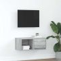 TV spintelė, pilka ąžuolo, 60x31x25,5 cm, apdirbta mediena