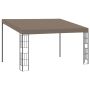 Prie sienos montuojama pavėsinė, taupe spalvos, 4x3m, audinys