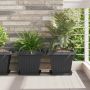 Augalų vazonai 6 pcs Juoda 33 x 33 x 26 cm Plastmasė