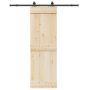 Stumdomų durų įrangos rinkinys, juodos spalvos, 183cm, plienas