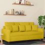 Dvivietė sofa, geltonos spalvos, 140cm, aksomas