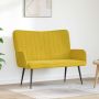 Dviejų vietų sofa Geltona 115 x 61 x 87 cm Aksomas