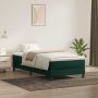 Box Spring Lova be čiužinio Tamsiai žalia 200x220 cm aksomas