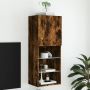 TV spintelė su LED lemputėmis, dūminio ąžuolo, 40,5x30x102cm