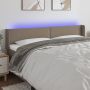 Galvūgalis su LED, taupe spalvos, 203x16x78/88cm, audinys
