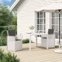 Sodo valgomojo komplektas 3 pcs Balta ir antracito PP