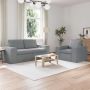 Sofa 2 pcs Šviesiai pilka 182 x 80 x 82 cm audinys