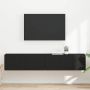 TV sieninė spintelė 2 pcs Juoda 60 x 31 x 29.5 cm