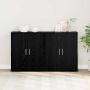 Kabalas 2 pcs Juodas ąžuolas 60 x 31 x 70 cm Apdirbta mediena