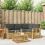 Lauko sofos komplektas 5 pcs Balta ir antracito 59 x 59 x 37 cm