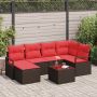 Sofos komplektas 7 pcs Ruda poliratanas