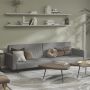 Dvivietė sofa-lova, šviesiai pilkos spalvos, aksomas