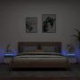 Naktinės spintelės su LED, 2vnt., baltos, 40x39x48,5cm