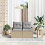 Sodo sofa su pagalve su saugykla 120 x 62 x 69 cm poliratanas
