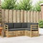 Sofų komplektai 4 pcs Balta ir antracito 185,5 x 126,5 x 73 cm