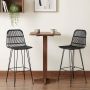 Baro taburetė 2 pcs Juoda 44 x 55 x 109 cm Ratana ir Plienas