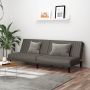 Dvivietė sofa-lova, pilkos spalvos, dirbtinė oda