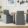 Valgomojo kėdės 2 pcs Tamsiai pilka 57 x 67 x 95 cm audinys