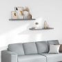 Pakabinamos lentynos, 2vnt., pilkos, 90x23,5x3,8cm, MDF