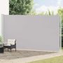 Ištraukiama šoninė kiemo pertvara, pilkos spalvos, 220x600cm