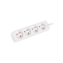 Lanberg | Cable Power Strip 4X French Outlets Quality-Grade Copper, 1.5 m | PS0-04E-0150-W