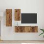 TV spintelių komplektas 4 pcs Senovinis medis Apdirbta mediena