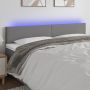 Galvūgalis su LED, tamsiai pilkas, 180x5x78/88cm, audinys