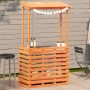 Lauko baro stalas su stogeliu, rudas, 112,5x57x195,5cm, mediena