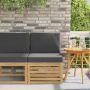 Lauko Vidurinis Sofa Kietos akacijos mediena Balta