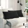Sofa Pagalvės 2 pcs Juoda 80 x 40 cm Kordūrinis audinys