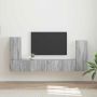 TV spintelių komplektas 4 pcs Pilkas Sonoma Apdirbta mediena