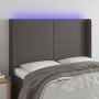 Galvūgalis su LED, pilkos spalvos, 147x16x118/128 cm