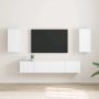 TV sieninė spintelė 2 pcs Balta 30 x 31 x 60 cm