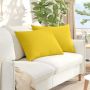 Sofa Pagalvės 2 pcs Šviesi geltona 70 x 50 cm audinys