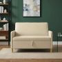 Sofa su saugojimo vieta Kreminė 122 x 78 x 87 cm Poliesteris