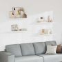 Pakabinamos lentynos, 4vnt., baltos, 90x23,5x3,8cm, MDF