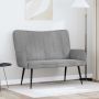 Dviejų vietų sofa Šviesiai pilka 115 x 61 x 87 cm Aksomas