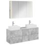 Vonios baldų rinkinys 4 pcs Betono pilka